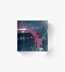 Taftsville Covered Bridge Acrylic Block