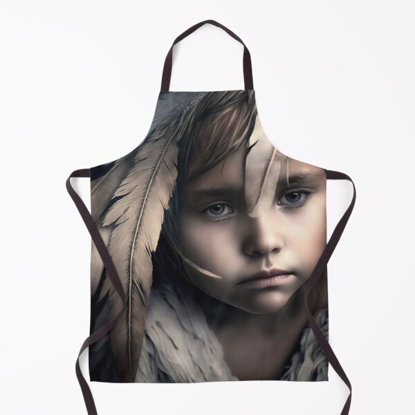 Item preview, A Young Child Wearing A Headdress of Feathers designed and sold by Daniel Leighton.