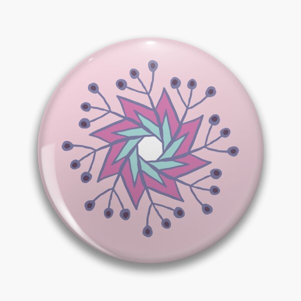 Item preview, Snowflake ogee pattern in light pink and purple  designed and sold by colorofmagic.