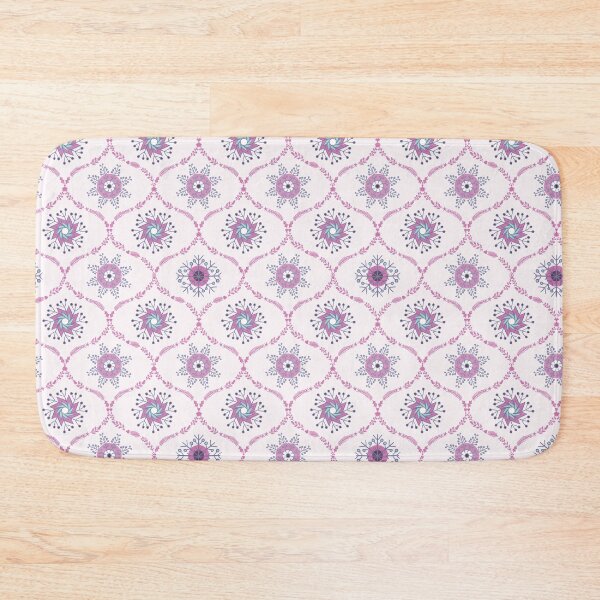 Item preview, Snowflake ogee pattern in light pink and purple  designed and sold by colorofmagic.