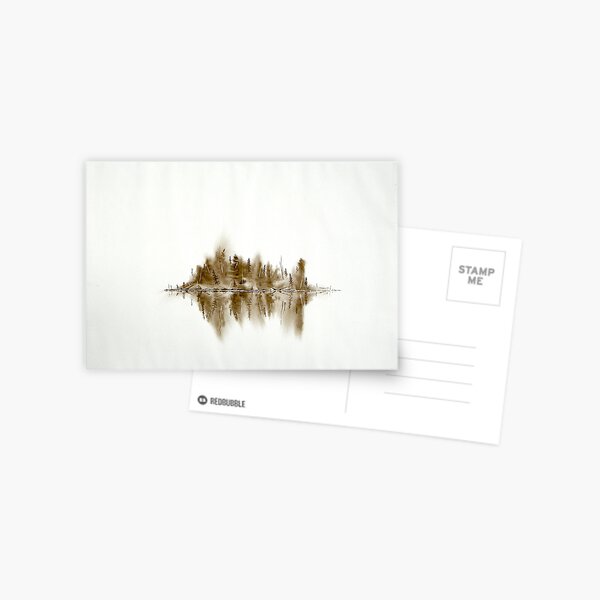 Reflected Island in Morning Mist Postcard