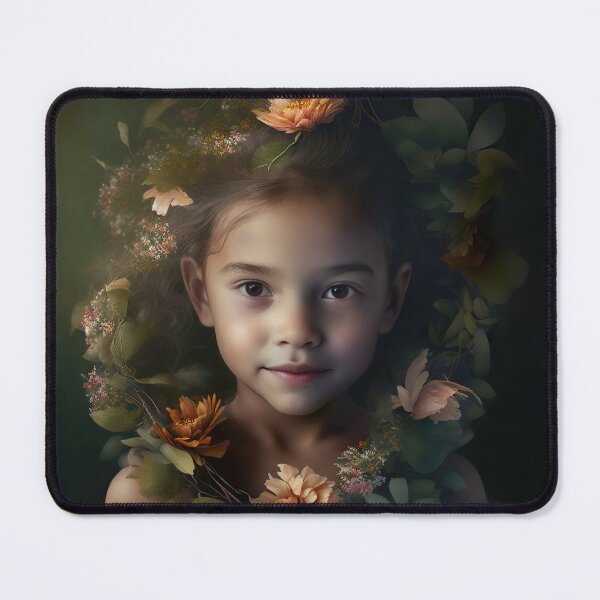 Item preview, A Young Child Wearing A Wreath of Flowers designed and sold by Daniel Leighton.