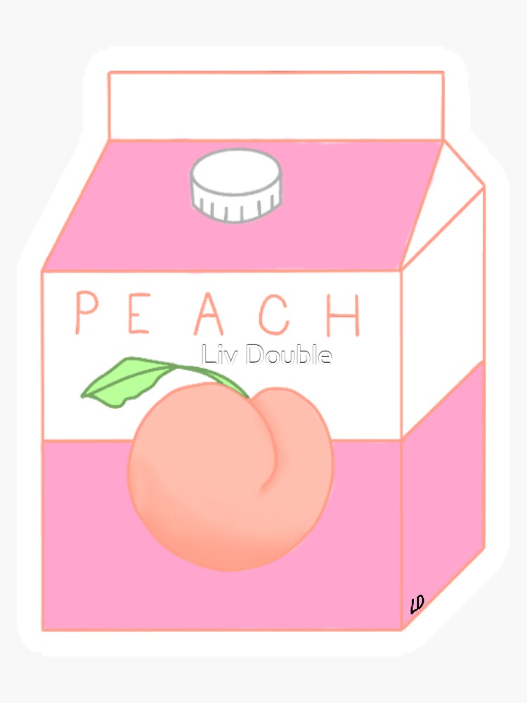"Peach Milk" Sticker for Sale by dubzdesigns Redbubble