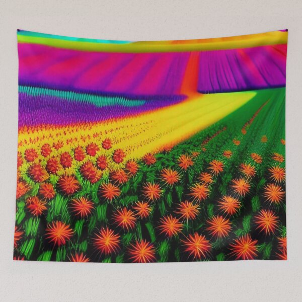 Item preview, Colorful Flower Field | Artificial Inteligence Generated Art designed and sold by AllAboutAI.