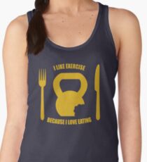 I Like Exercise Because I Love Eating (Brigitte Lindholm) Women's Tank Top