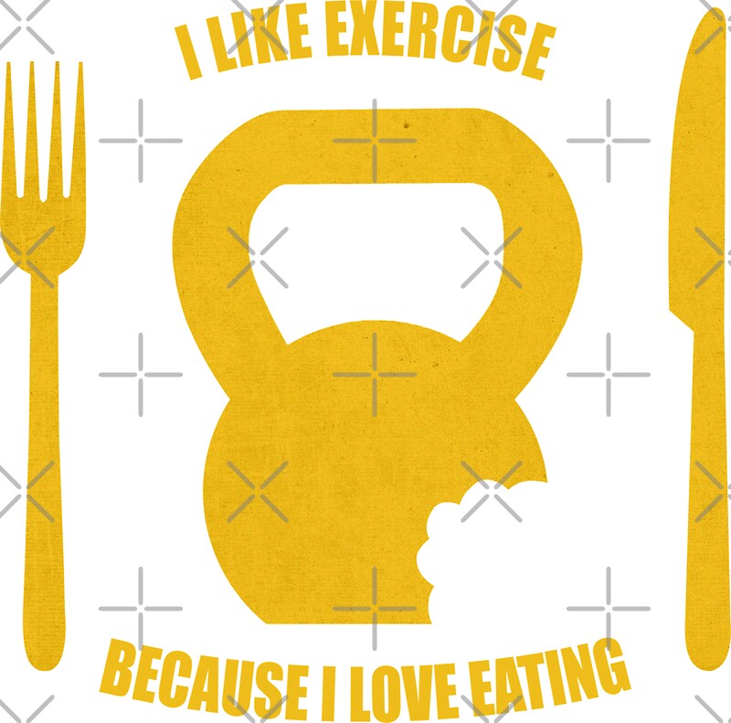 "I Like Exercise Because I Love Eating (Brigitte Lindholm "I Like Exercise Because I Love Eating (Brigitte Lindholm