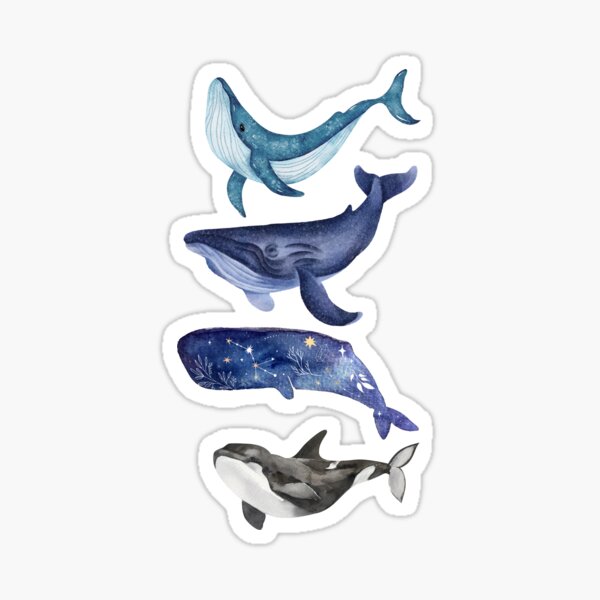 Item preview, Watercolor Whale Squad designed and sold by BhaBhaBlank.