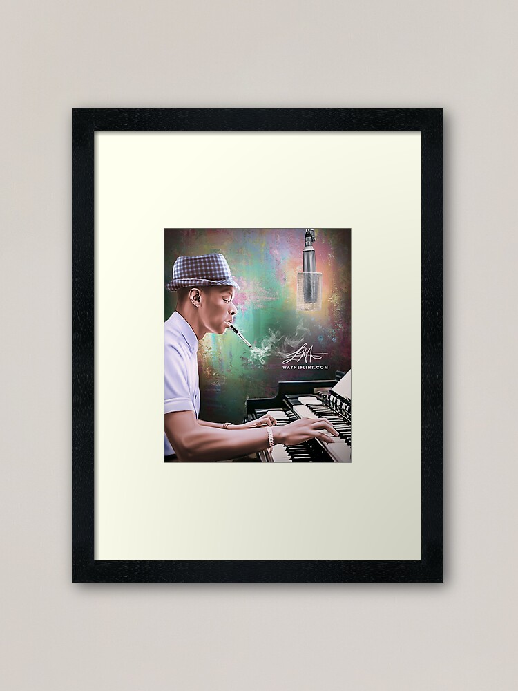 Thumbnail 2 of 7, Framed Art Print, Digital Nat King Cole Remix designed and sold by wayneflint.