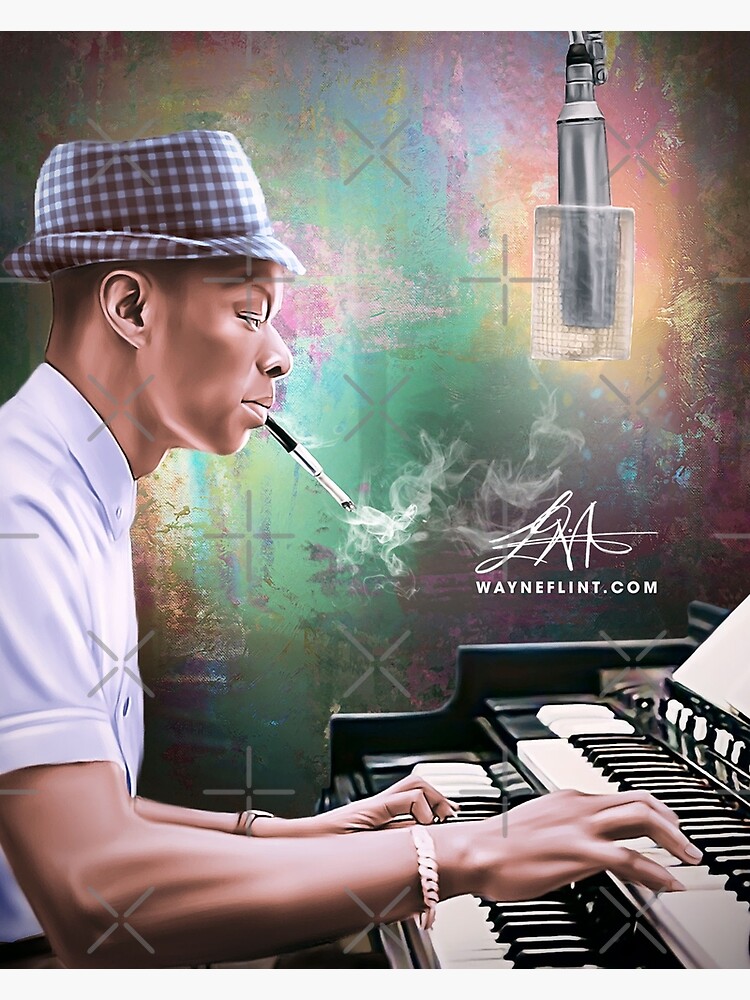 Thumbnail 7 of 7, Framed Art Print, Digital Nat King Cole Remix designed and sold by wayneflint.