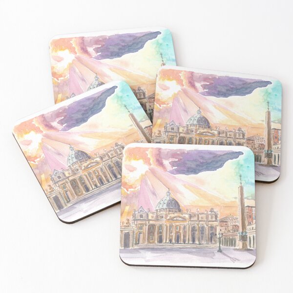 Item preview, Rome Saint Peter's Illuminated through Sunrays from Gorgeous Skies designed and sold by artshop77.