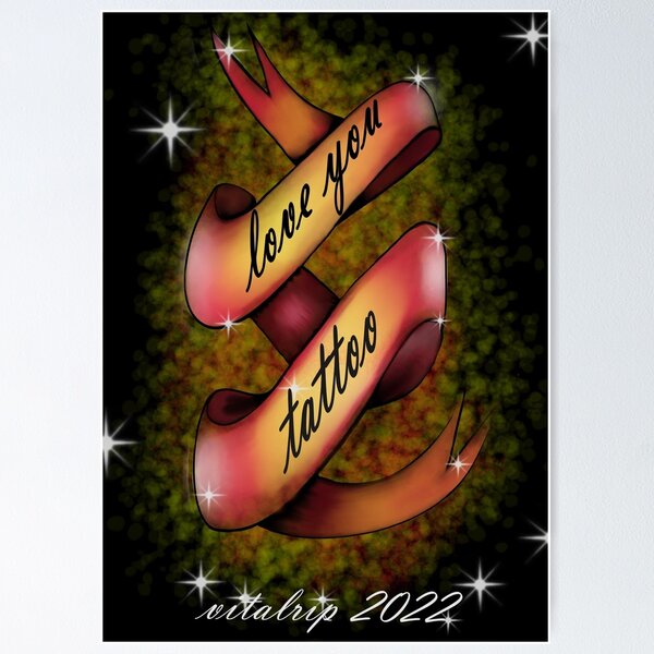 Item preview, love tattoo designed and sold by VITALRIP.