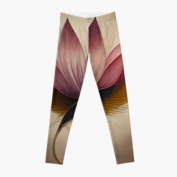 Floral Lotus Leggings Lotus Flower Pattern, Lotus Yoga Pants