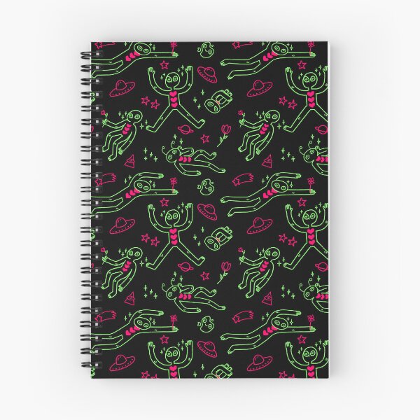 Item preview, Cute Neon Green and Pink Aliens and Hearts Pattern designed and sold by Naivuren.