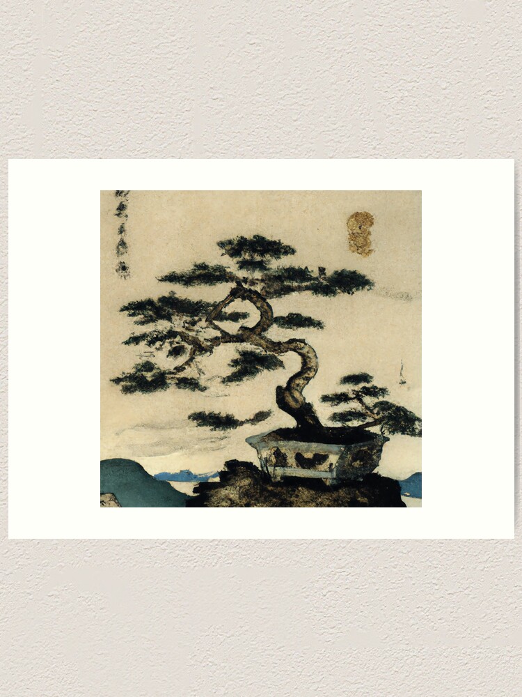 絵画 bonsai Bonsai Tree Ukiyo-e Japanese Art Style