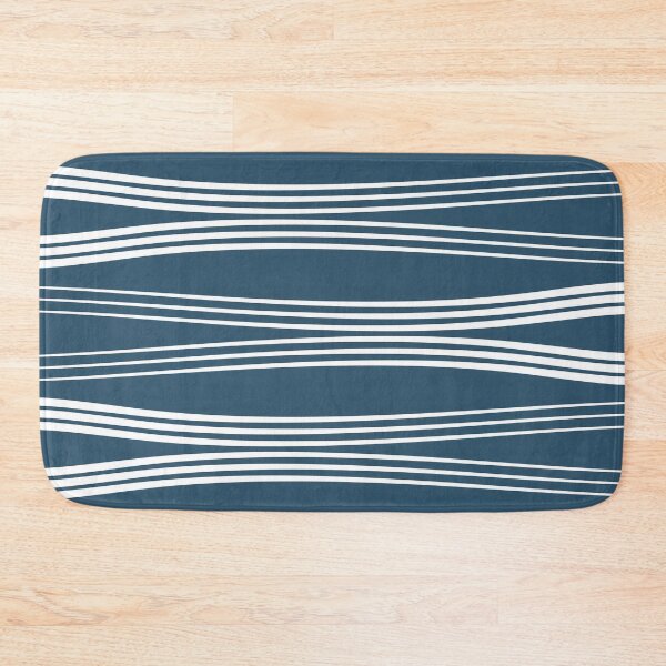 Item preview, Horizontal wavy lines - navy blue designed and sold by BattaAnastasia.