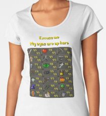 Runescape - My eyes are up here Women's Premium T-Shirt