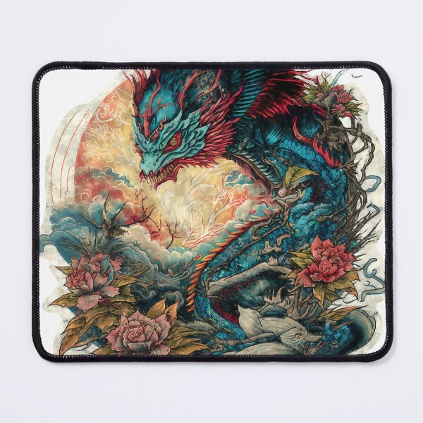 Item preview, Dragons and Flowers designed and sold by acianmythology1.