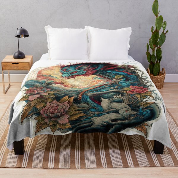Item preview, Dragons and Flowers designed and sold by acianmythology1.