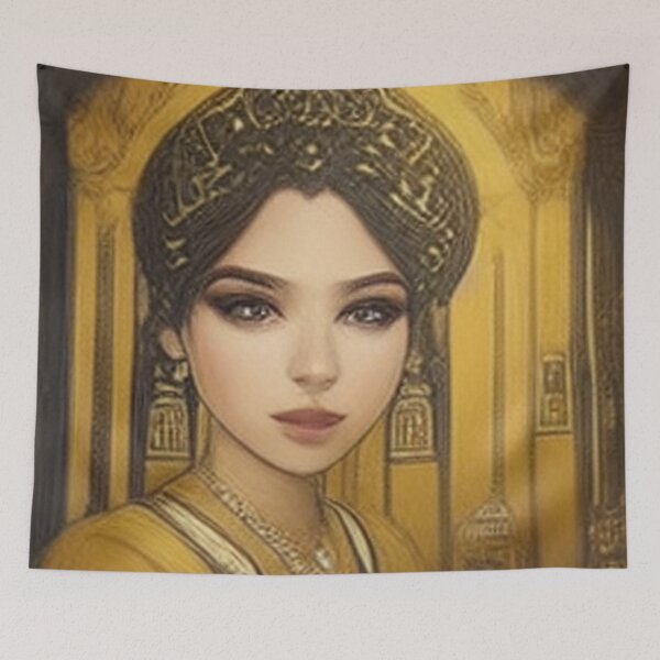 Item preview, drawing of a beautiful Indian princess designed and sold by MaissaArt.