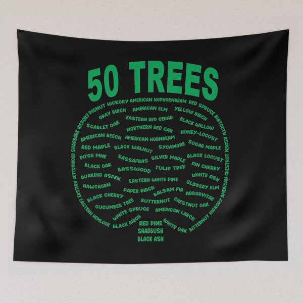 Item preview, 50 Trees Arbor Day Arborist Lumberjack Forester Logger designed and sold by MAXXEXCHANGE.