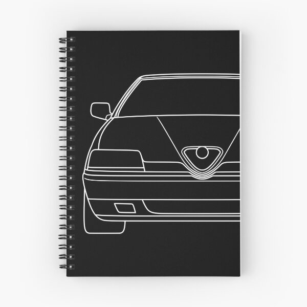 Aperçu de l'œuvre Alfa Romeo 164 lignes blanches meilleur design de t-shirt créée et vendue par EdimDesign.