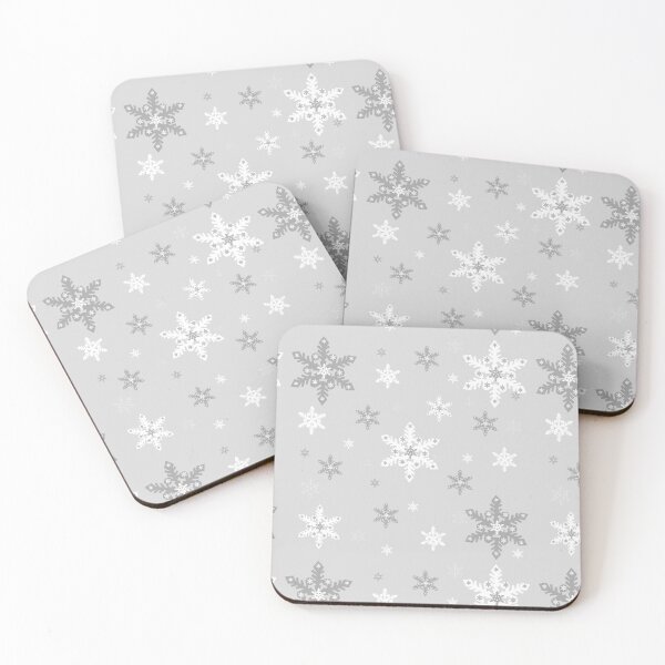 Item preview, Grey Snowflakes winter vibes Pattern designed and sold by Manou-S.