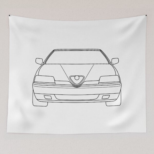 Item preview, Alfa Romeo 164 black lines best t-shirt design designed and sold by EdimDesign.