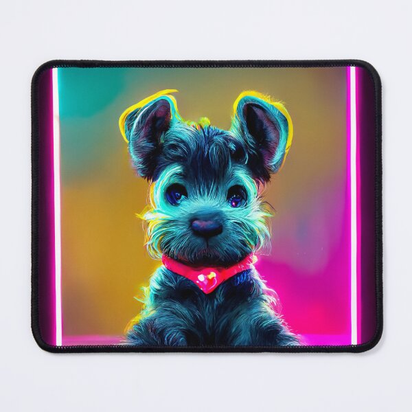 Item preview,  Schnauzer Puppy, Neon Dogs, fantastic design perfect for people who love Schnauzers. Grab this design as a gift for your husband, sister or boyfriend, who loves dogs.  designed and sold by KnickyKnackyDD.