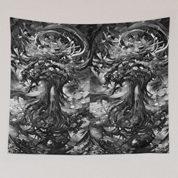 Item preview, Yggdrasil Design 3 - The World Tree (Black & White) - spcreationsco22 designed and sold by SpCreationsCo22.