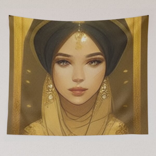 Item preview, drawing of a beautiful Indian princess designed and sold by MaissaArt.