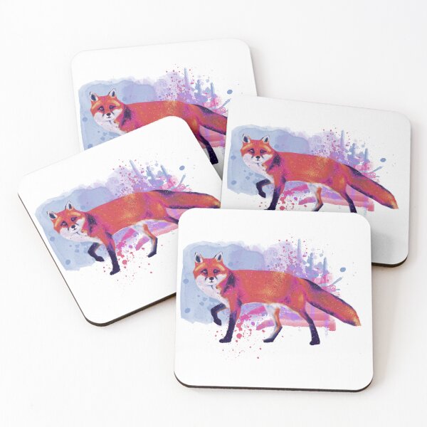Item preview, Colorful Neon Red Fox  designed and sold by reddogbuckeye.
