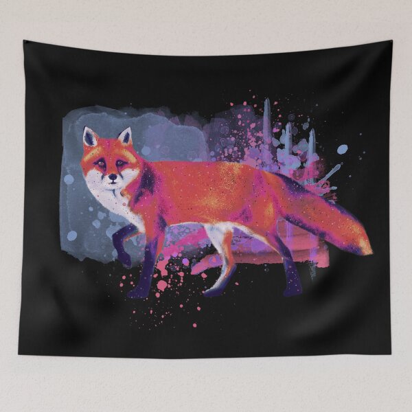 Item preview, Colorful Neon Red Fox  designed and sold by reddogbuckeye.