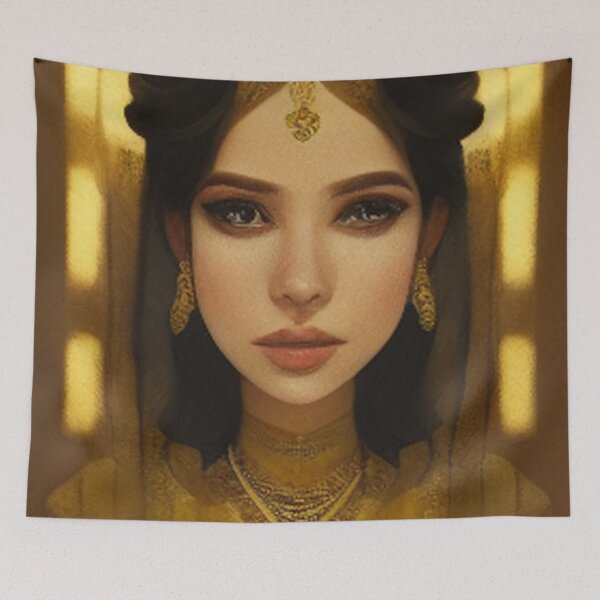 Item preview, drawing of a beautiful Indian princess designed and sold by MaissaArt.