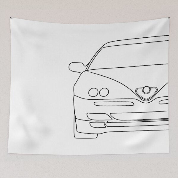 Item preview, Alfa Romeo GTV black lines best t-shirt design designed and sold by EdimDesign.