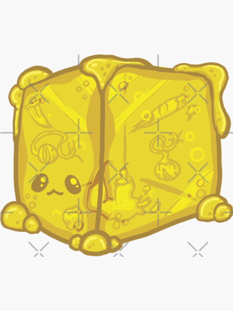 "Yellow Gelatinous Cube" Sticker for Sale by ThiagoFalleiro Redbubble