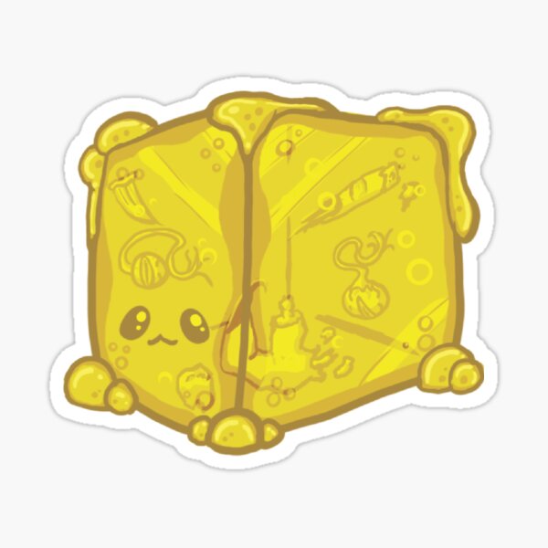 "Yellow Gelatinous Cube" Sticker for Sale by ThiagoFalleiro Redbubble