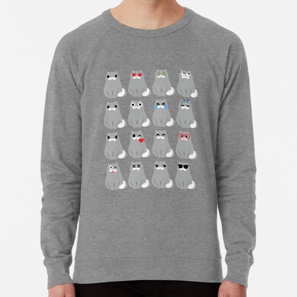 Grey Seal Emoji Lightweight Sweatshirt
