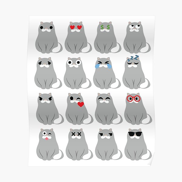 Grey Seal Emoji Poster
