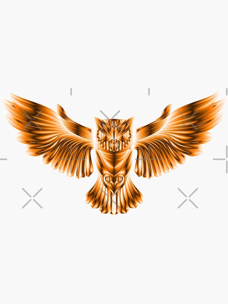 "Golden Owl" Sticker for Sale by DanDesignn Redbubble