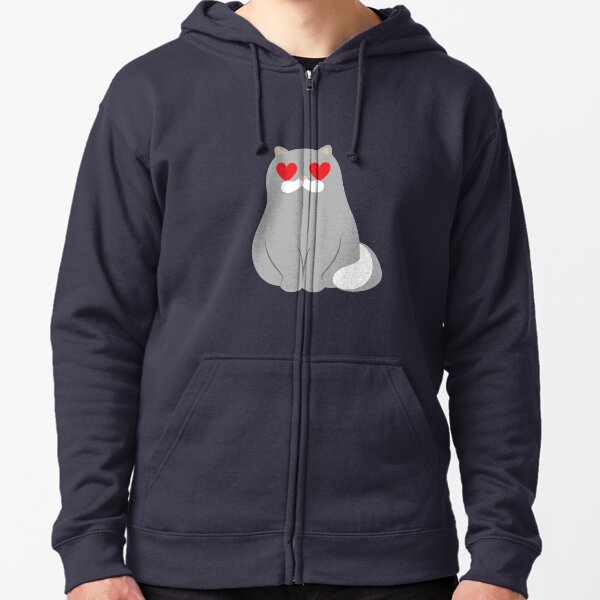 Grey Seal Emoji Zipped Hoodie