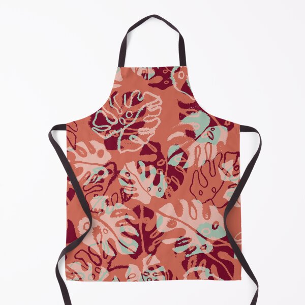 Item preview, Coral Monstera Leaves designed and sold by Carolina Diaz.