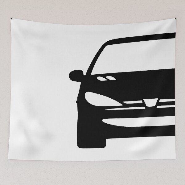 Item preview, Peugeot 206 front black silhouette designed and sold by EdimDesign.