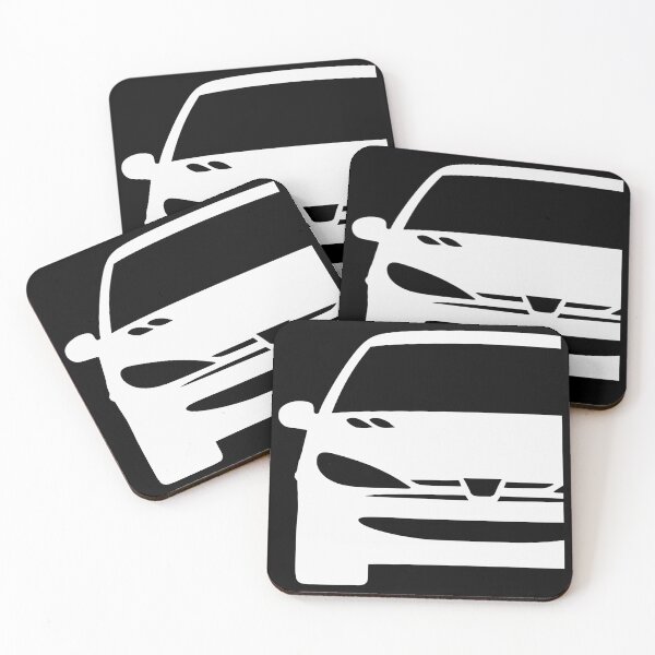 Item preview, Peugeot 206 front white silhouette designed and sold by EdimDesign.