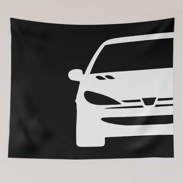 Item preview, Peugeot 206 front white silhouette designed and sold by EdimDesign.