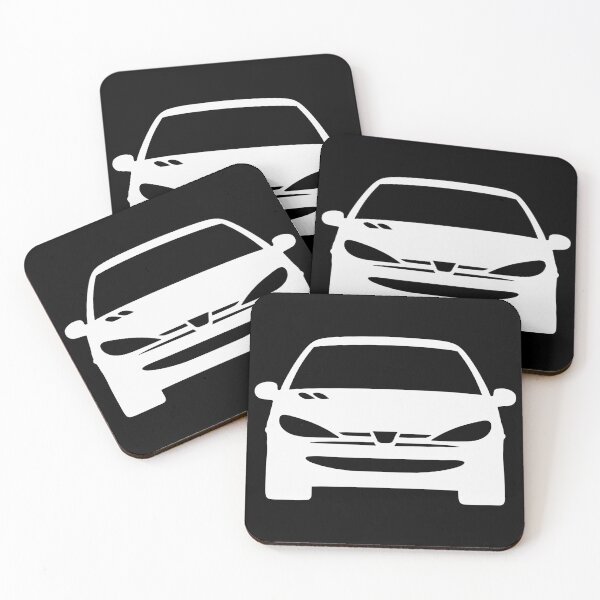 Item preview, Peugeot 206 white silhouette designed and sold by EdimDesign.