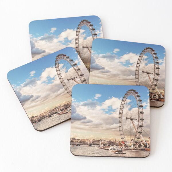 Item preview, London eye, River Thames, Hungerford Bridge and Golden Jubilee Bridges designed and sold by HofTao.
