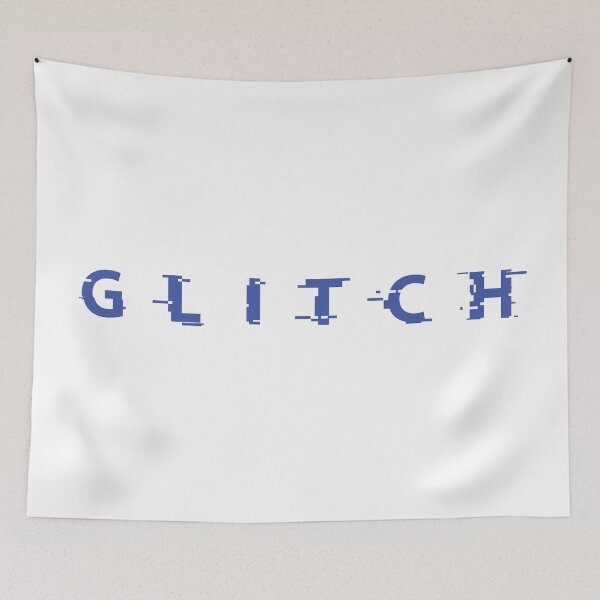 Item preview, Glitch - Blue designed and sold by QUACKEN.