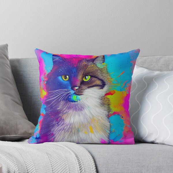 Item preview, cat colorful portrait designed and sold by joakynrivas.