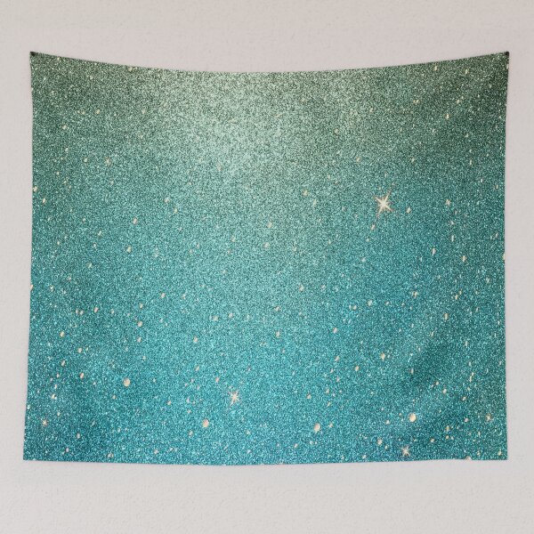 Item preview,  Golden Turquoise Blue Glitter Ombre Gold Color Modern Nature Colours designed and sold by HalloweenGift.