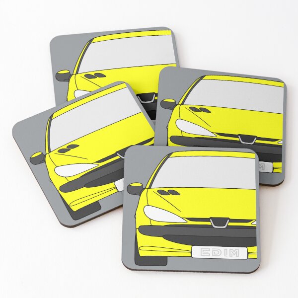 Item preview, Peugeot 206 front yellow color designed and sold by EdimDesign.